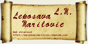 Leposava Marilović vizit kartica